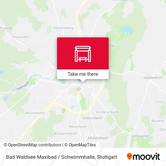 Карта Bad Waldsee Maxibad / Schwimmhalle