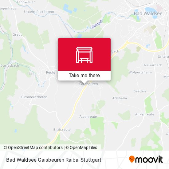 Bad Waldsee Gaisbeuren Raiba map
