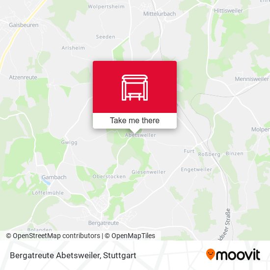 Bergatreute Abetsweiler map