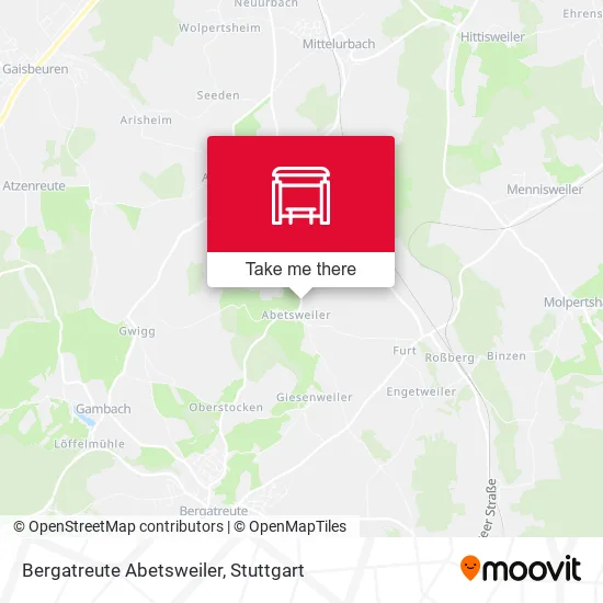 Карта Bergatreute Abetsweiler