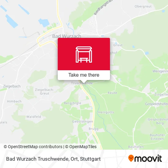 Карта Bad Wurzach Truschwende, Ort