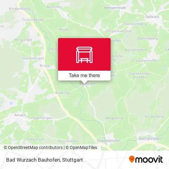 Карта Bad Wurzach Bauhofen