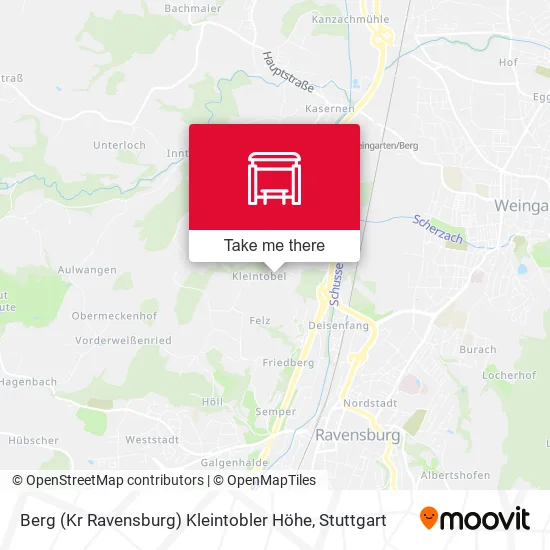 Карта Berg (Kr Ravensburg) Kleintobler Höhe