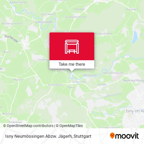 Карта Isny Neumössingen Abzw. Jägerh