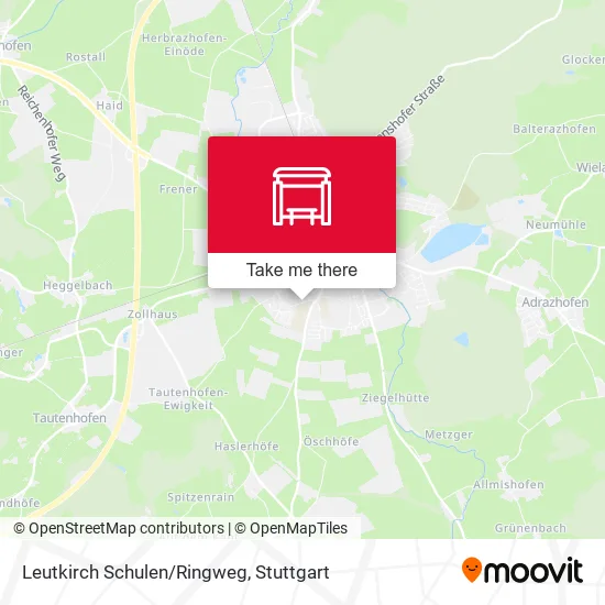 Карта Leutkirch Schulen/Ringweg
