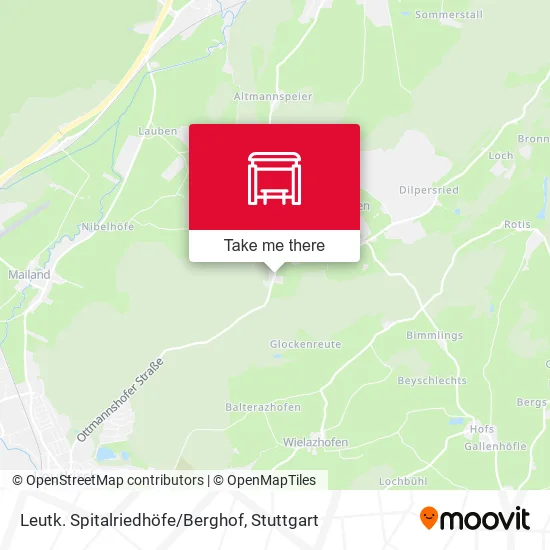 Карта Leutk. Spitalriedhöfe/Berghof