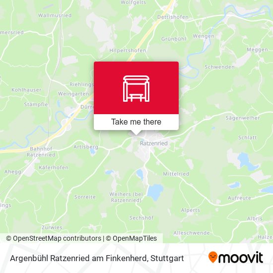 Argenbühl Ratzenried am Finkenherd map