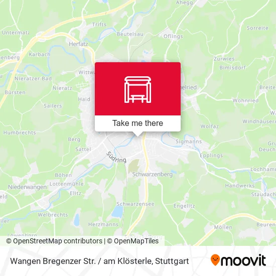 Карта Wangen Bregenzer Str. / am Klösterle