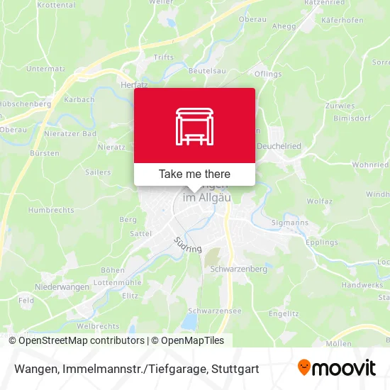 Карта Wangen, Immelmannstr. / Tiefgarage