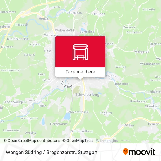 Карта Wangen Südring / Bregenzerstr.