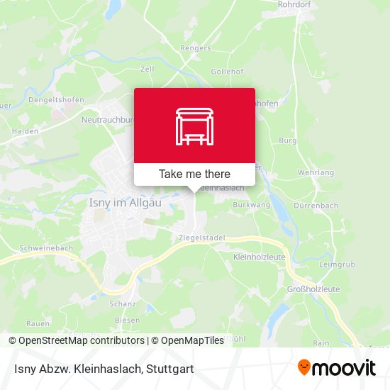 Карта Isny Abzw. Kleinhaslach