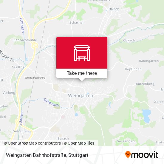 Карта Weingarten Bahnhofstraße