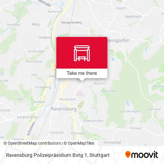Ravensburg Polizeipräsidium Bstg 1 map