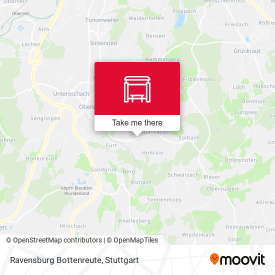 Ravensburg Bottenreute map