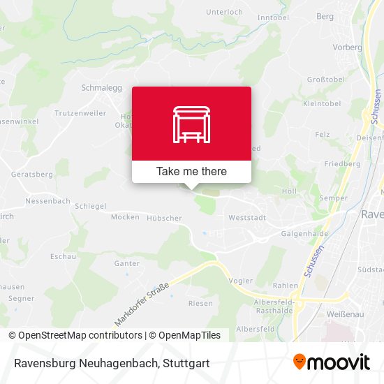 Ravensburg Neuhagenbach map