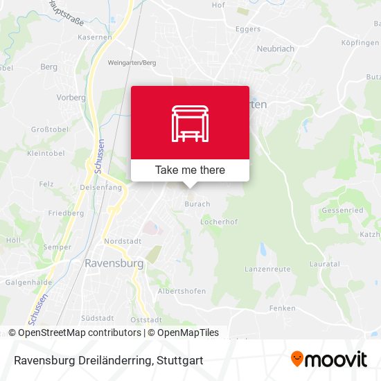 Ravensburg Dreiländerring map