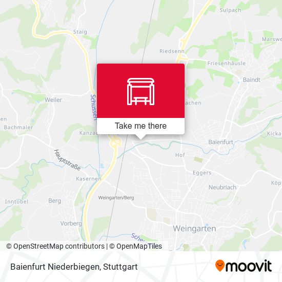 Baienfurt Niederbiegen map