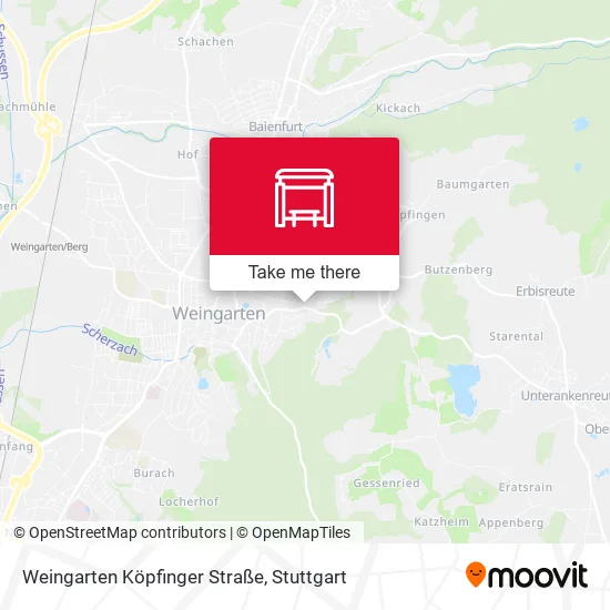 Карта Weingarten Köpfinger Straße