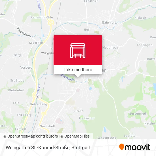 Карта Weingarten St.-Konrad-Straße