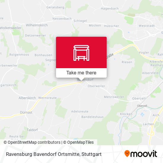 Ravensburg Bavendorf Ortsmitte map