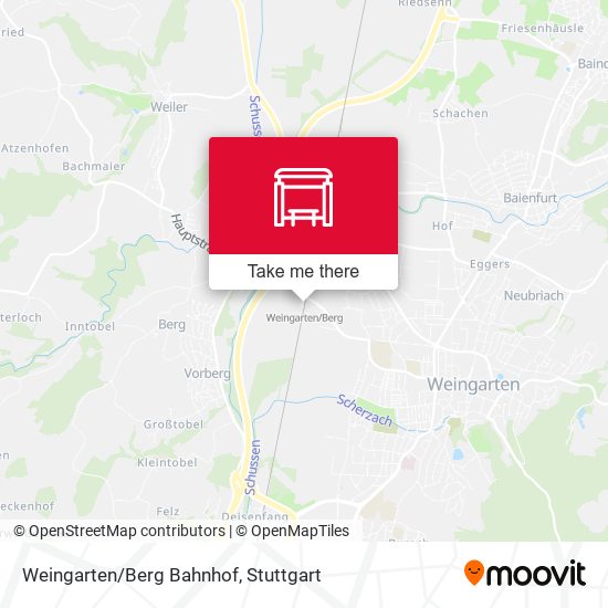 Карта Weingarten/Berg Bahnhof