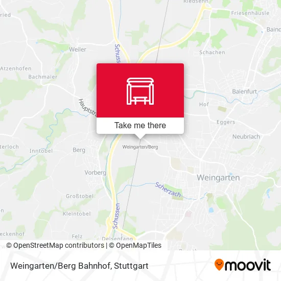 Карта Weingarten/Berg Bahnhof