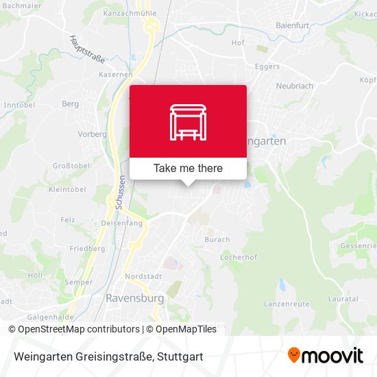 Карта Weingarten Greisingstraße
