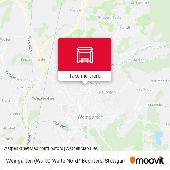 Карта Weingarten (Württ) Welte Nord/ Bechters