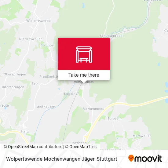 Карта Wolpertswende Mochenwangen Jäger