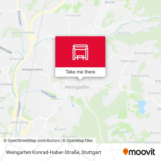 Карта Weingarten Konrad-Huber-Straße