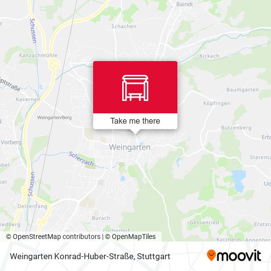 Карта Weingarten Konrad-Huber-Straße
