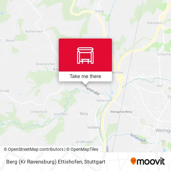 Карта Berg (Kr Ravensburg) Ettishofen