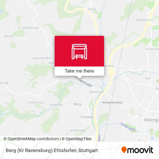 Berg (Kr Ravensburg) Ettishofen map