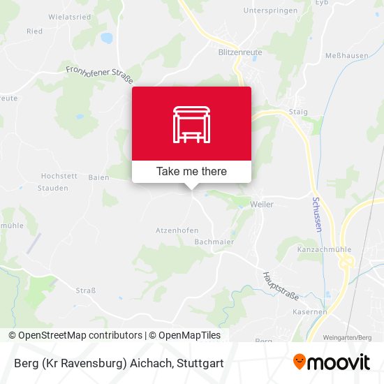 Berg (Kr Ravensburg) Aichach map