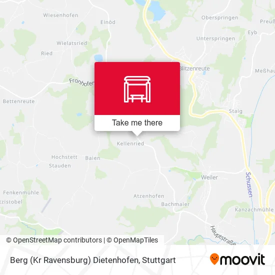 Карта Berg (Kr Ravensburg) Dietenhofen