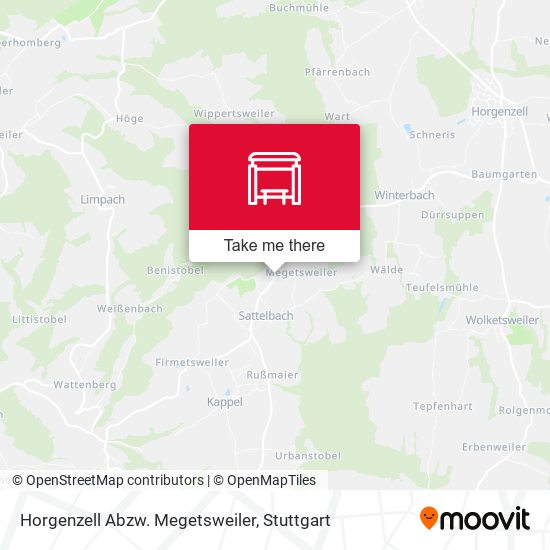 Horgenzell Abzw. Megetsweiler map