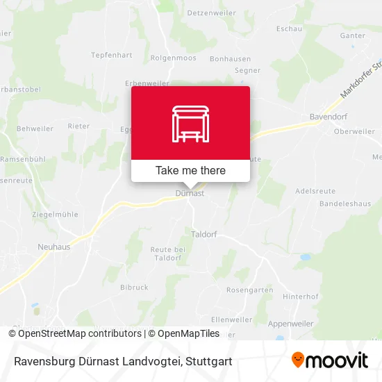 Карта Ravensburg Dürnast Landvogtei