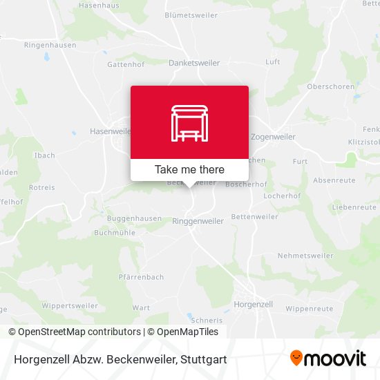 Horgenzell Abzw. Beckenweiler map