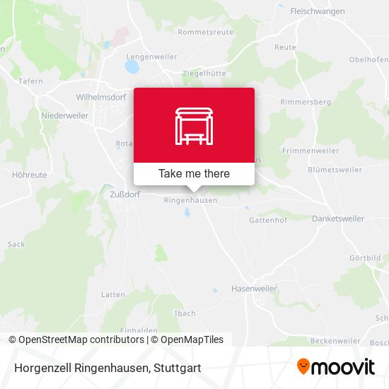 Horgenzell Ringenhausen map