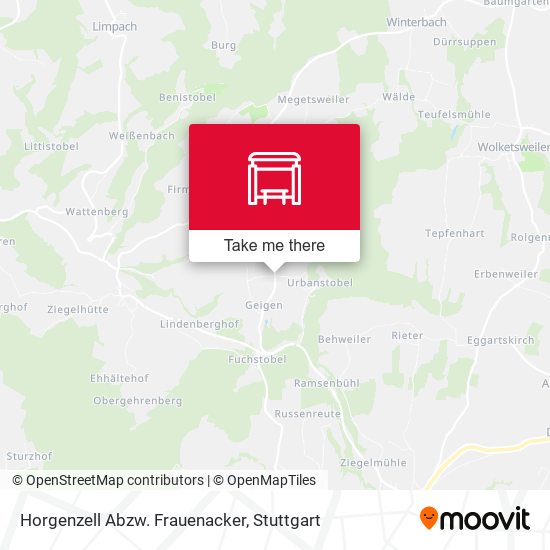 Horgenzell Abzw. Frauenacker map