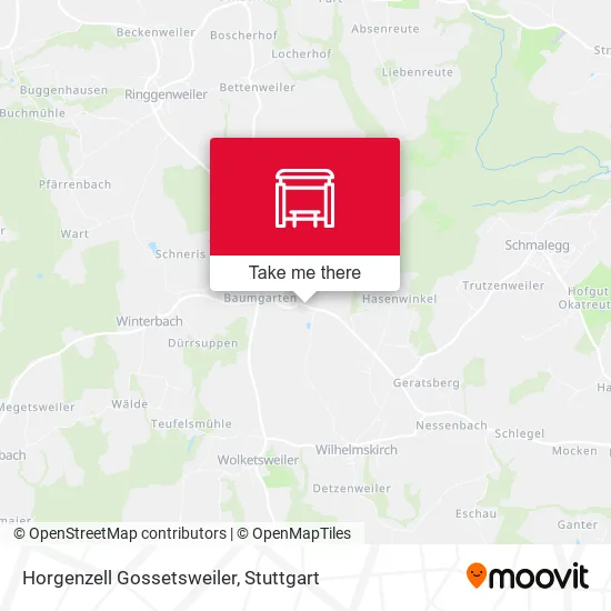 Карта Horgenzell Gossetsweiler
