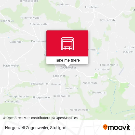 Карта Horgenzell Zogenweiler