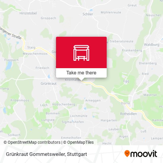 Grünkraut Gommetsweiler map