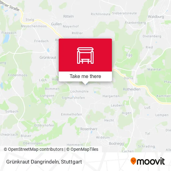 Карта Grünkraut Dangrindeln