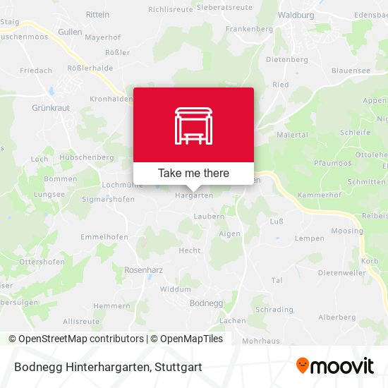 Bodnegg Hinterhargarten map