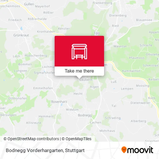 Карта Bodnegg Vorderhargarten