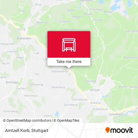 Карта Amtzell Korb