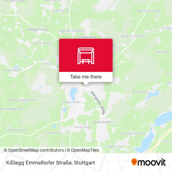 Карта Kißlegg Emmelhofer Straße