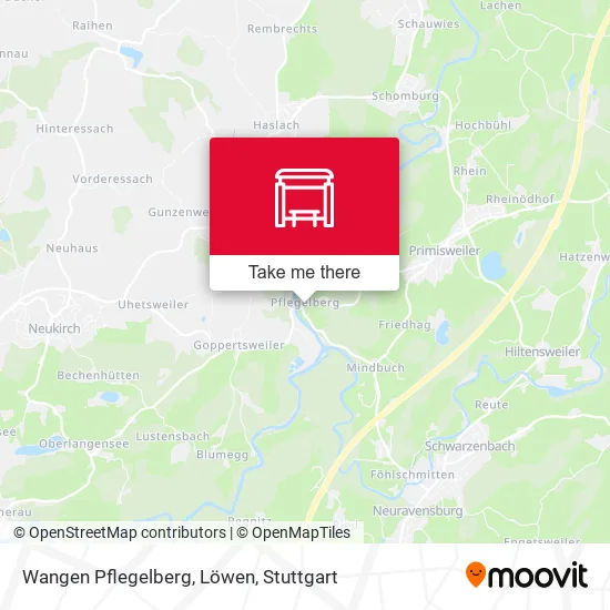 Карта Wangen Pflegelberg, Löwen