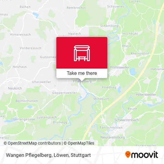 Карта Wangen Pflegelberg, Löwen